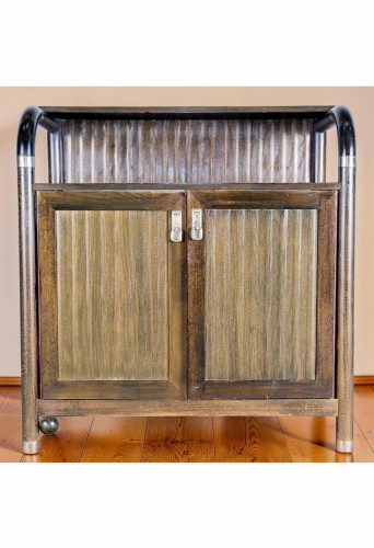 Konsola uniwersalna dwudrzwiowa typu "closet" 95 cm lite drewno minibar secesja wiedeńska. Wyposażenie hotelu Rialto, Warszawa. Używane meble hotelowe, wyposażenie hotelu, wyprzedaż mebli hotelowych. meblerialto.pl