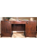 Biurko gabinetowe 167 cm belgijskie art déco lite drewno minibar. Wyposażenie hotelu Rialto, Warszawa. Używane meble hotelowe, wyposażenie hotelu, wyprzedaż mebli hotelowych. meblerialto.pl