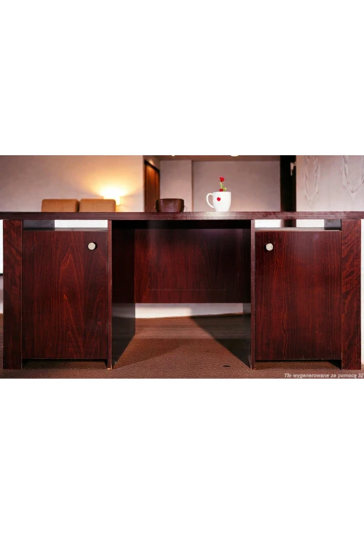 Biurko gabinetowe 172 cm belgijskie art déco lite drewno minibar. Wyposażenie hotelu Rialto, Warszawa. Używane meble hotelowe, wyposażenie hotelu, wyprzedaż mebli hotelowych. meblerialto.pl