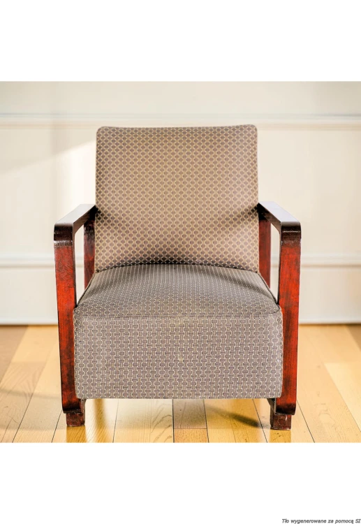 Fotel klubowy tapicerowany 63 cm lite drewno art déco oryginał. Wyposażenie hotelu Rialto. Używane meble hotelowe, wyposażenie hotelu, wyprzedaż mebli hotelowych. meblerialto.pl