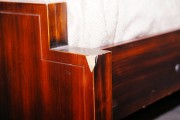Łóżko ciemne Art Deco